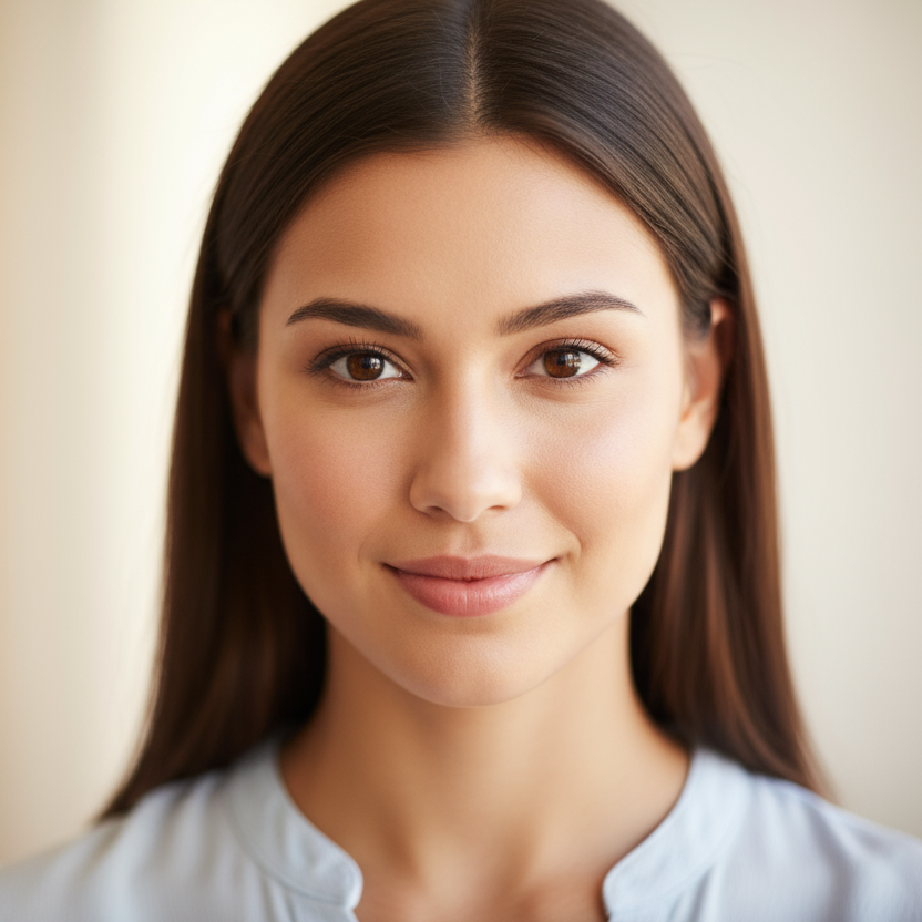 góc khác nhòn thẳng mỉm cười nhẹ